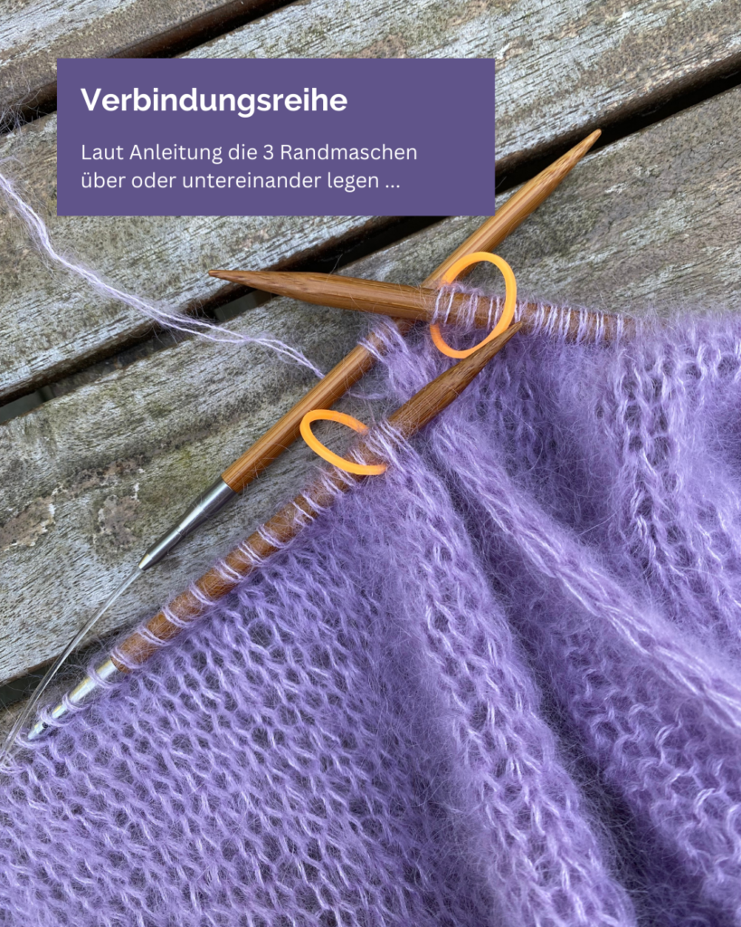 3 Randmaschen zusammen stricken